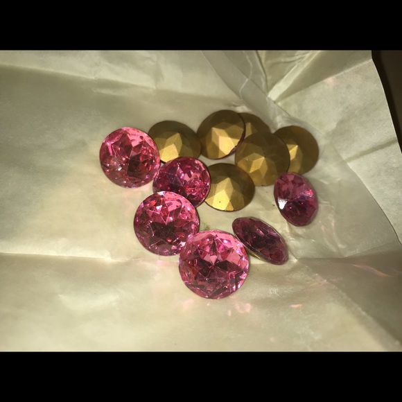 Vintage imitation stones 20mm good find Czech - Picture 2 of 4